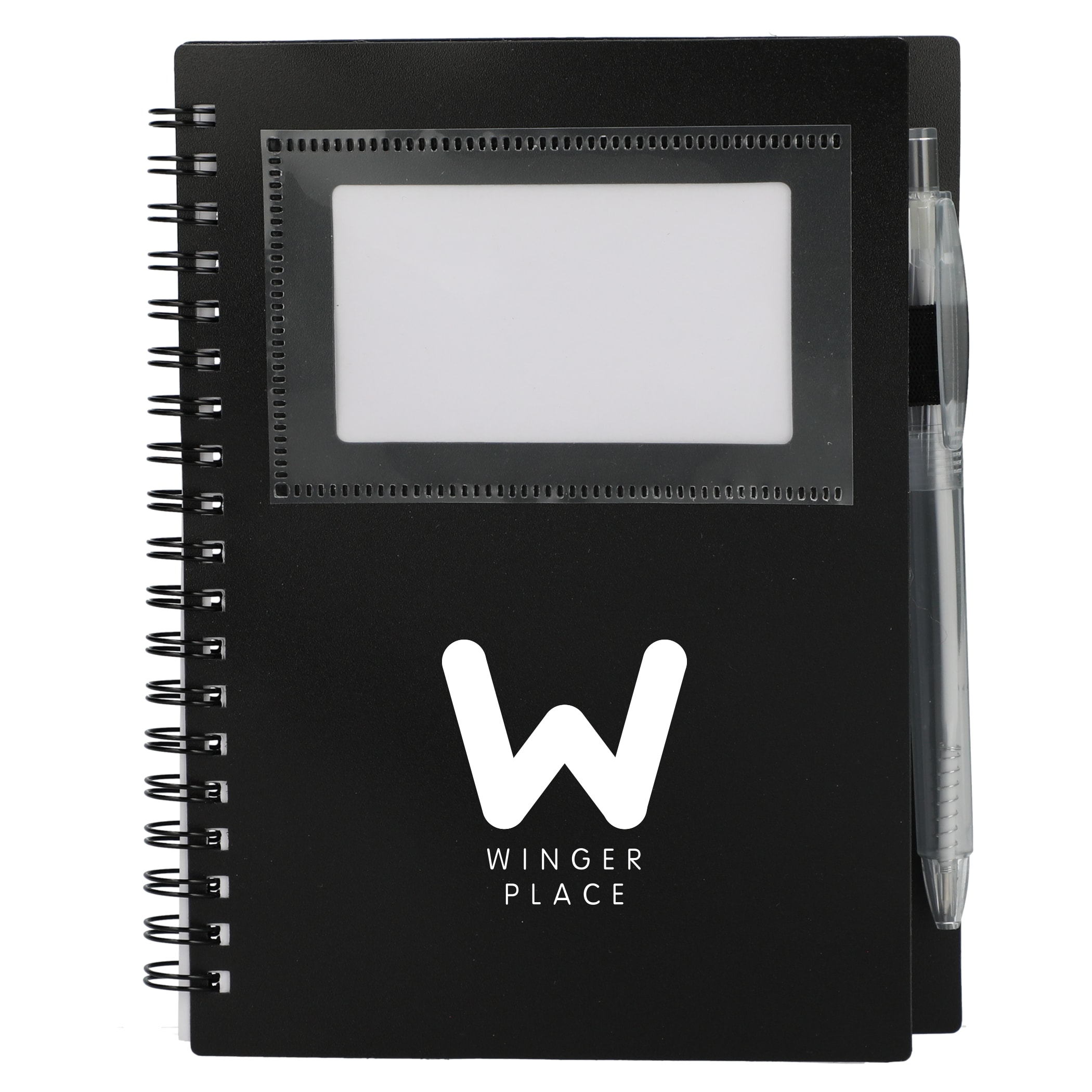 Picture of 5'' x 7'' FSC® Recycled Star Spiral Notebook with Pen