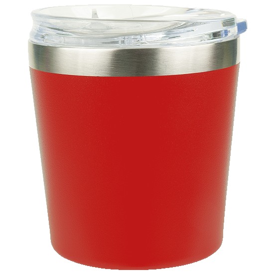 Picture of 9 Oz. Stainless Steel Rocks Tumbler w/ Slide 'n Sipp Lid