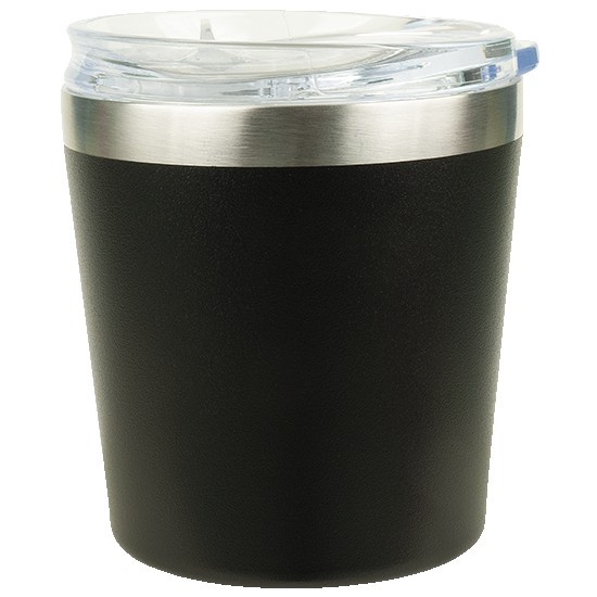 Picture of 9 Oz. Stainless Steel Rocks Tumbler w/ Slide 'n Sipp Lid