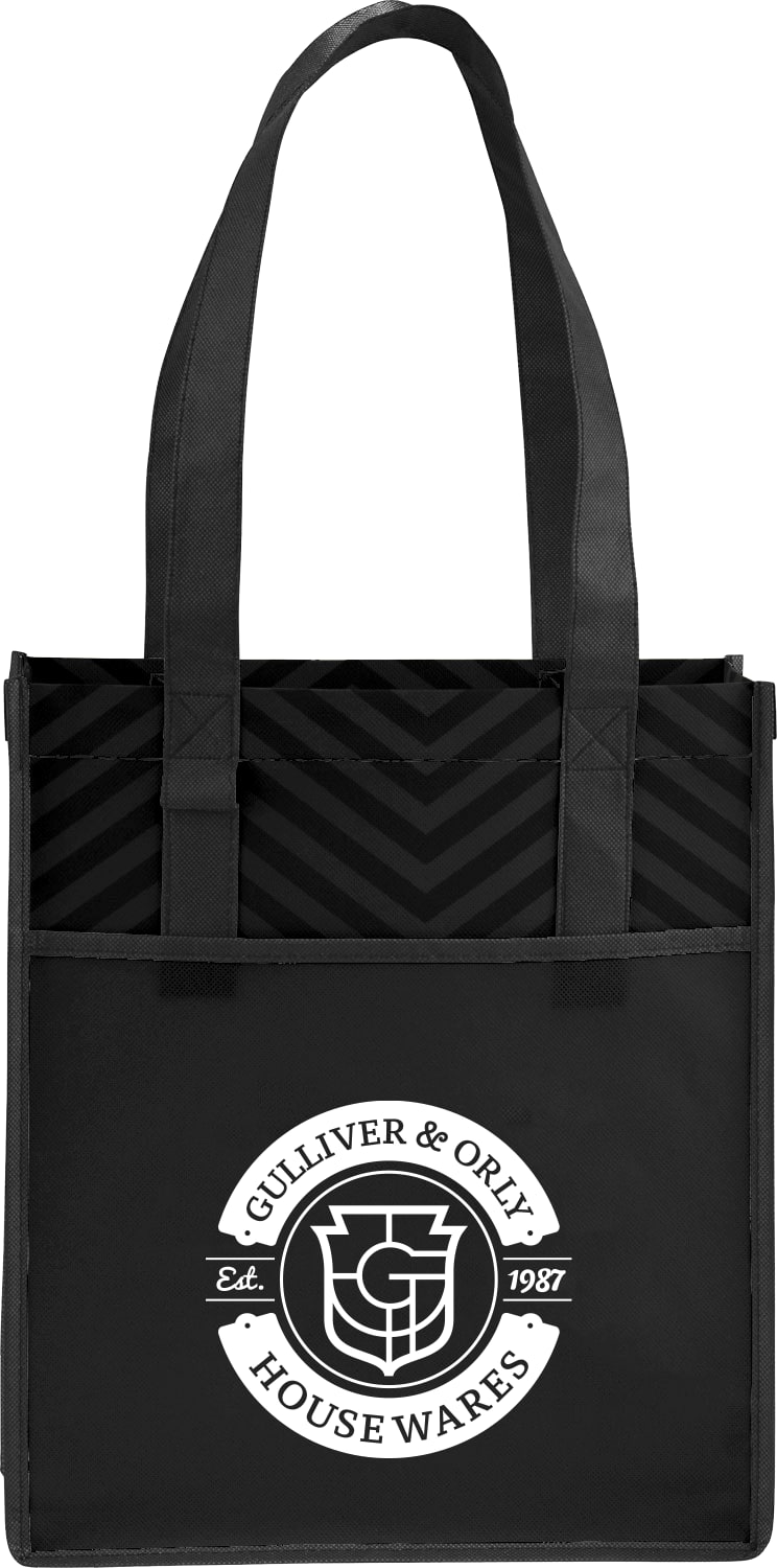 Picture of Printed Chevron Non-Woven Shopper Tote