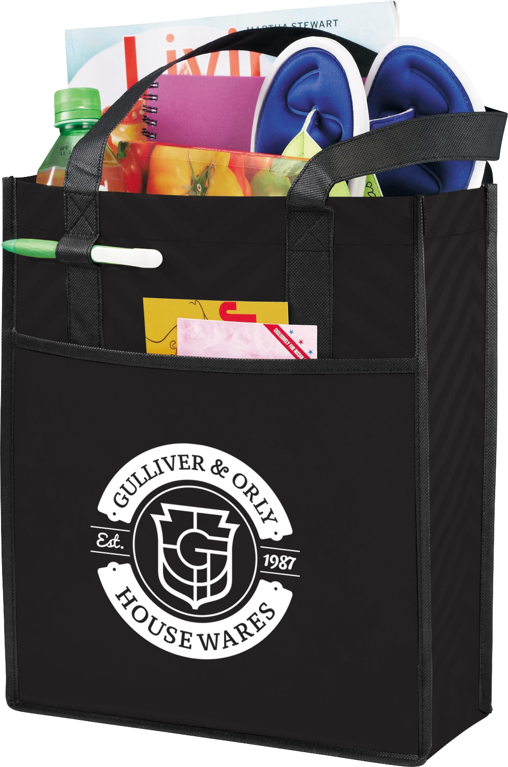 Picture of Printed Chevron Non-Woven Shopper Tote