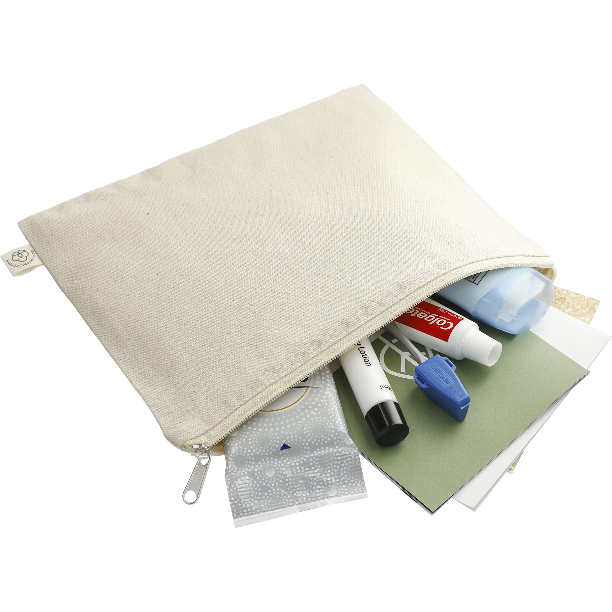 Picture of Organic 8oz Cotton Flat Travel Pouch