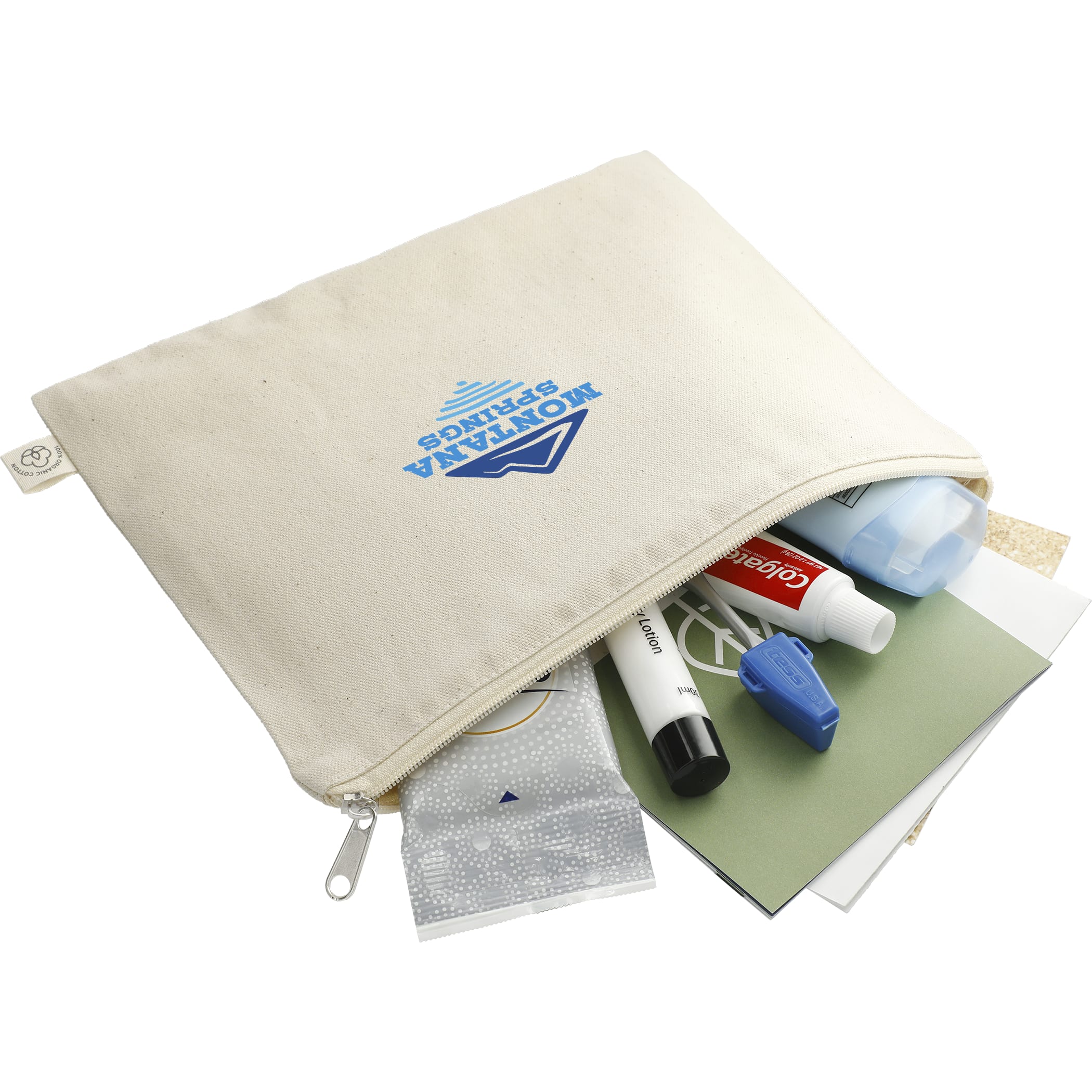 Picture of Organic 8oz Cotton Flat Travel Pouch
