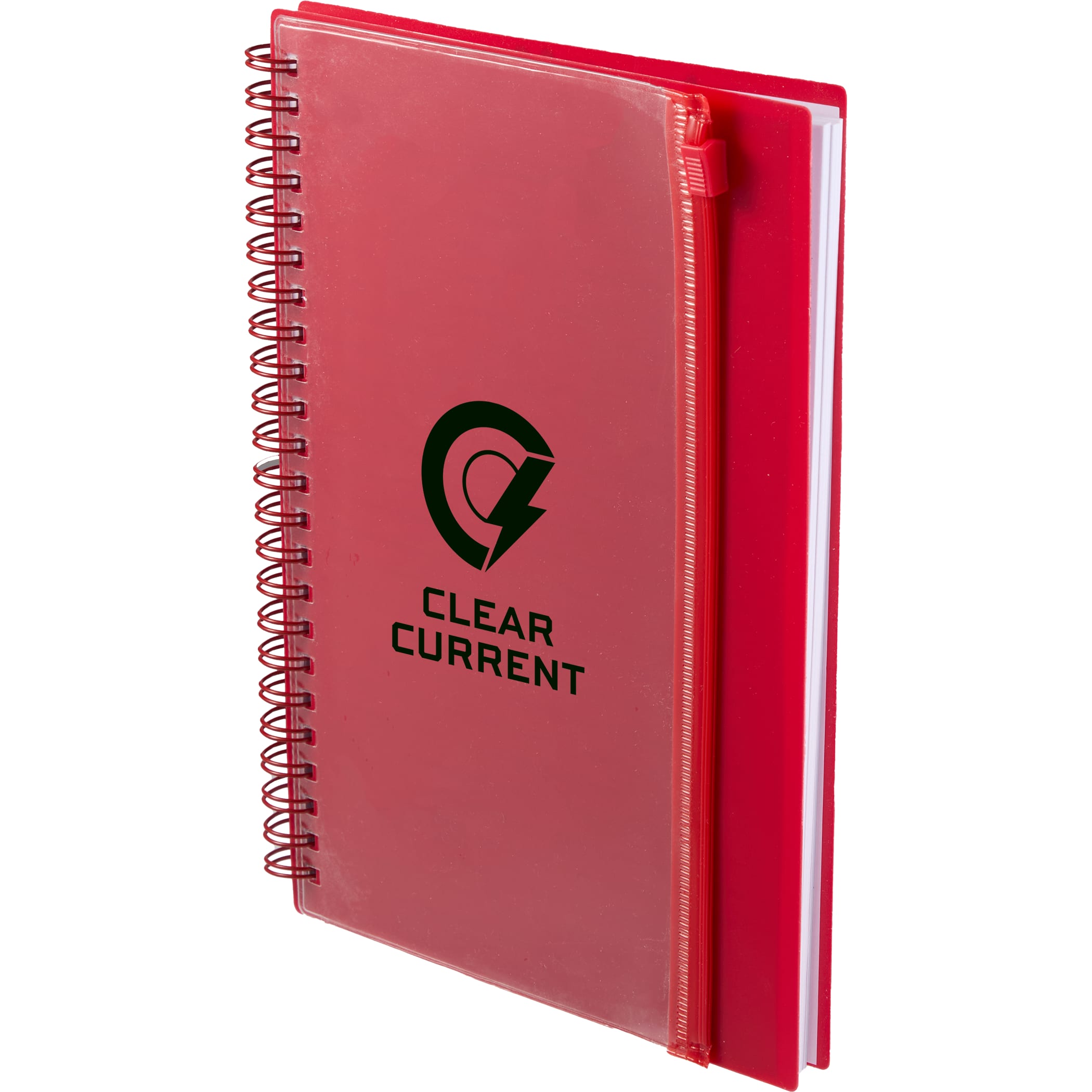 Picture of 5.5'' x 8.5'' Spiral Notebook with Clear Pocket