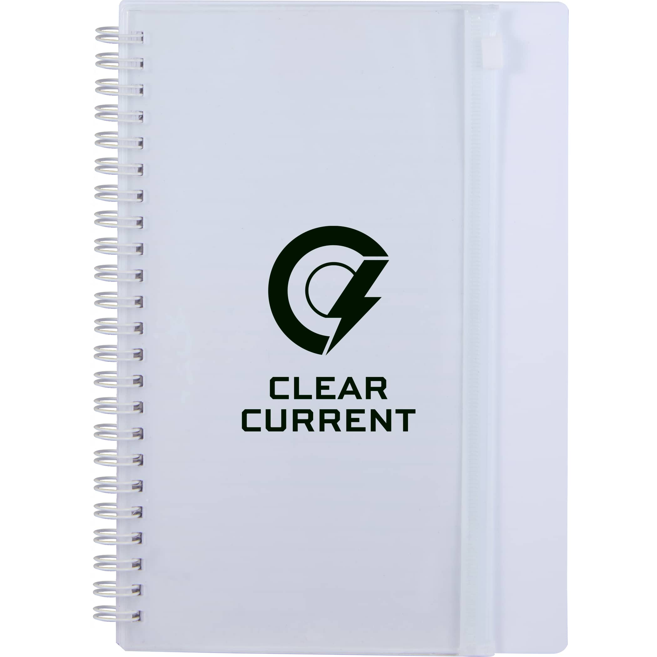 Picture of 5.5'' x 8.5'' Spiral Notebook with Clear Pocket
