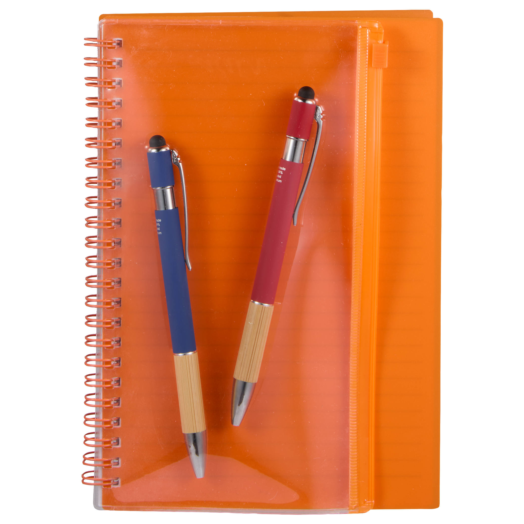 Picture of 5.5'' x 8.5'' Spiral Notebook with Clear Pocket