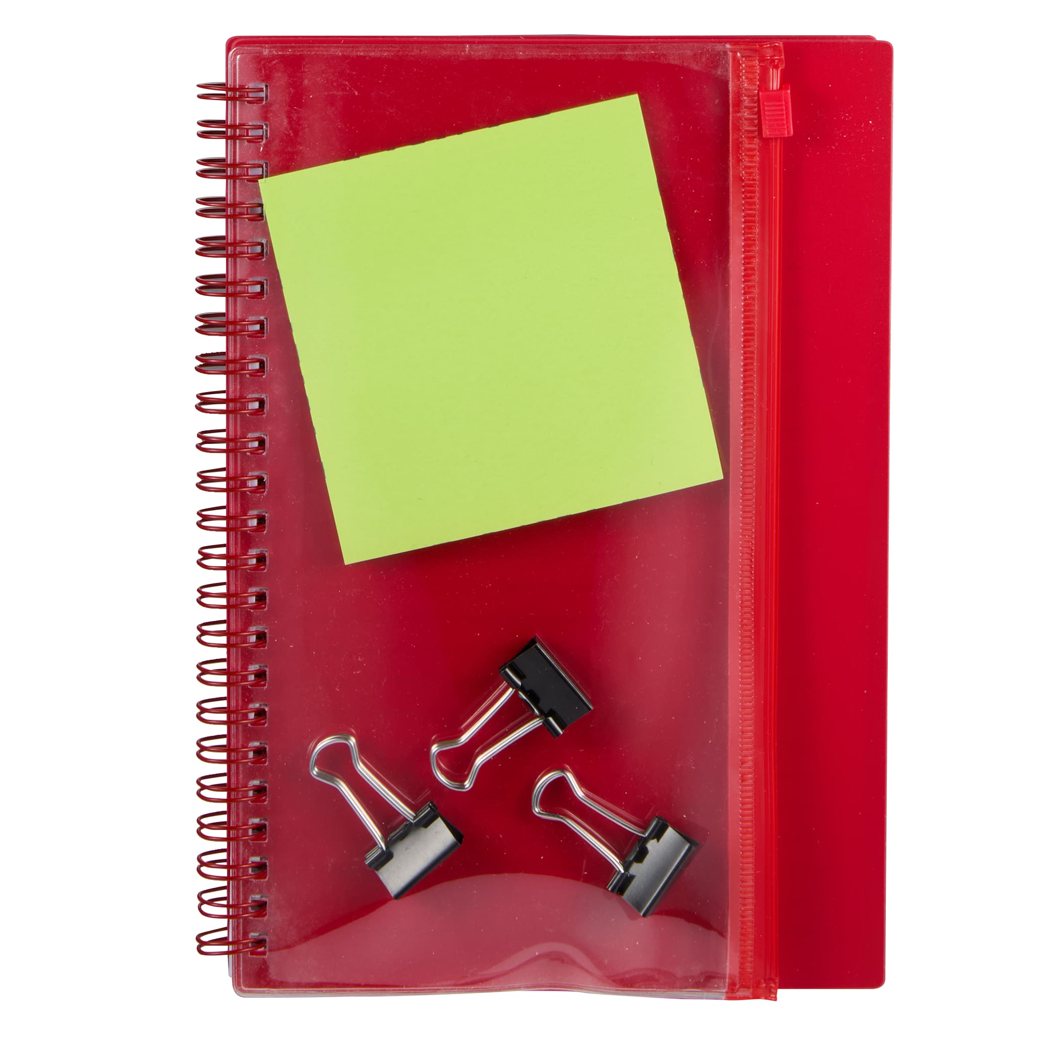 Picture of 5.5'' x 8.5'' Spiral Notebook with Clear Pocket