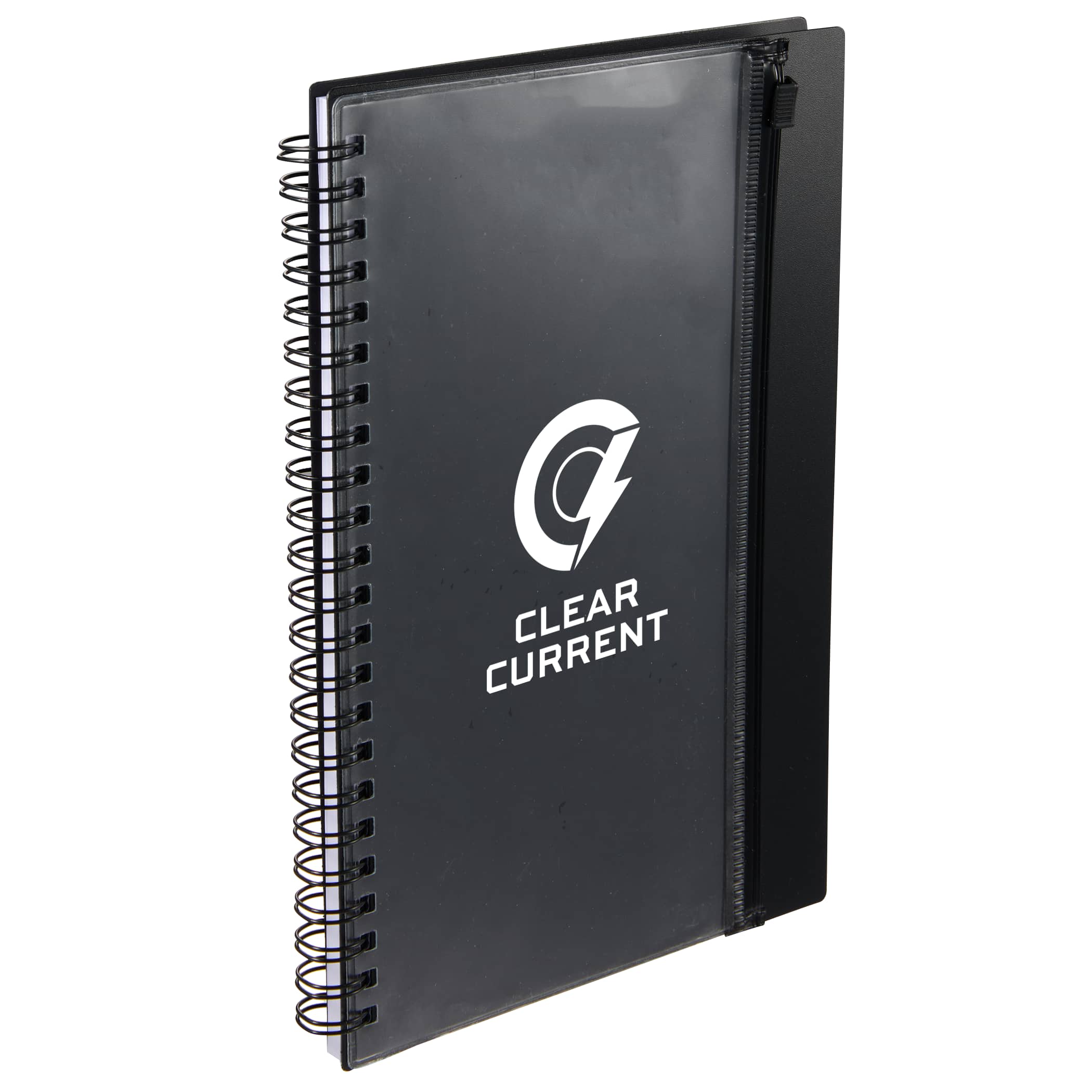 Picture of 5.5'' x 8.5'' Spiral Notebook with Clear Pocket