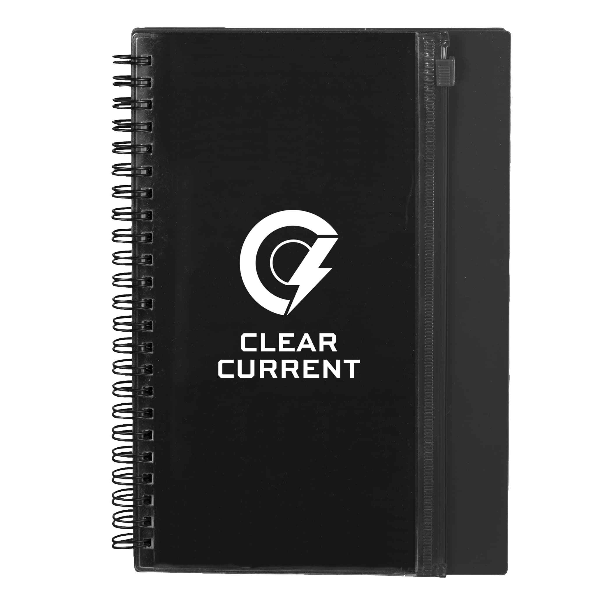 Picture of 5.5'' x 8.5'' Spiral Notebook with Clear Pocket