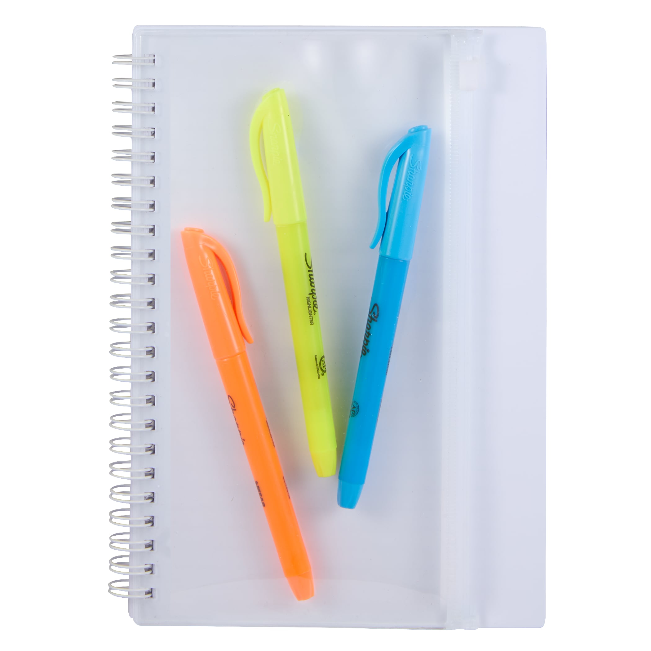 Picture of 5.5'' x 8.5'' Spiral Notebook with Clear Pocket