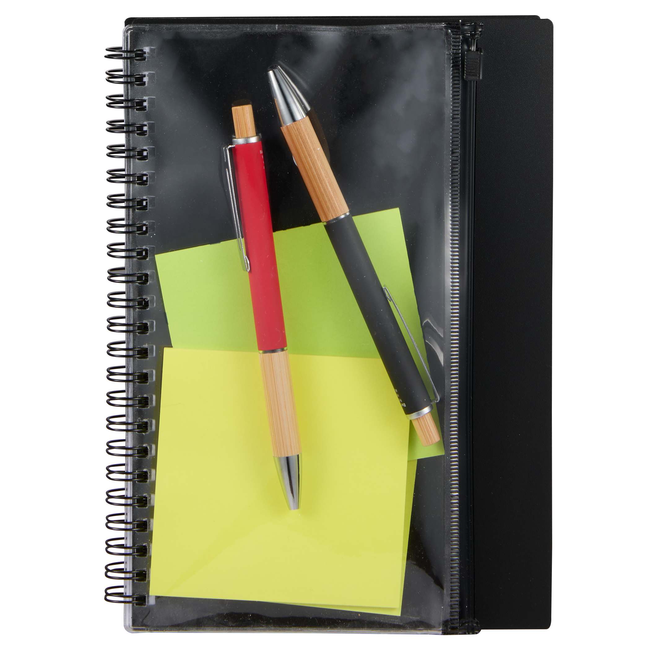 Picture of 5.5'' x 8.5'' Spiral Notebook with Clear Pocket