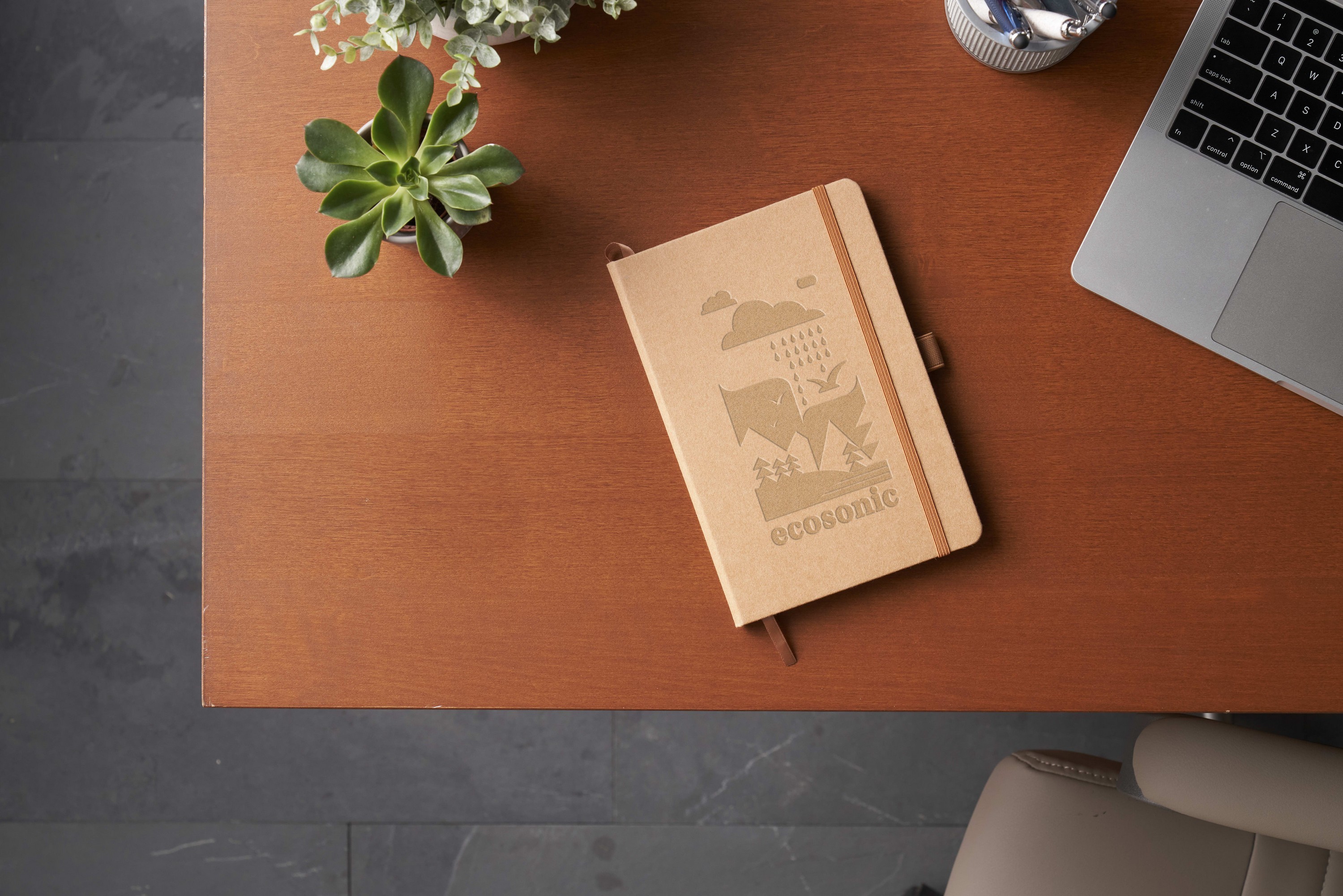 Picture of 5.5'' x 8.5'' Washable Kraft Stone Bound Journal