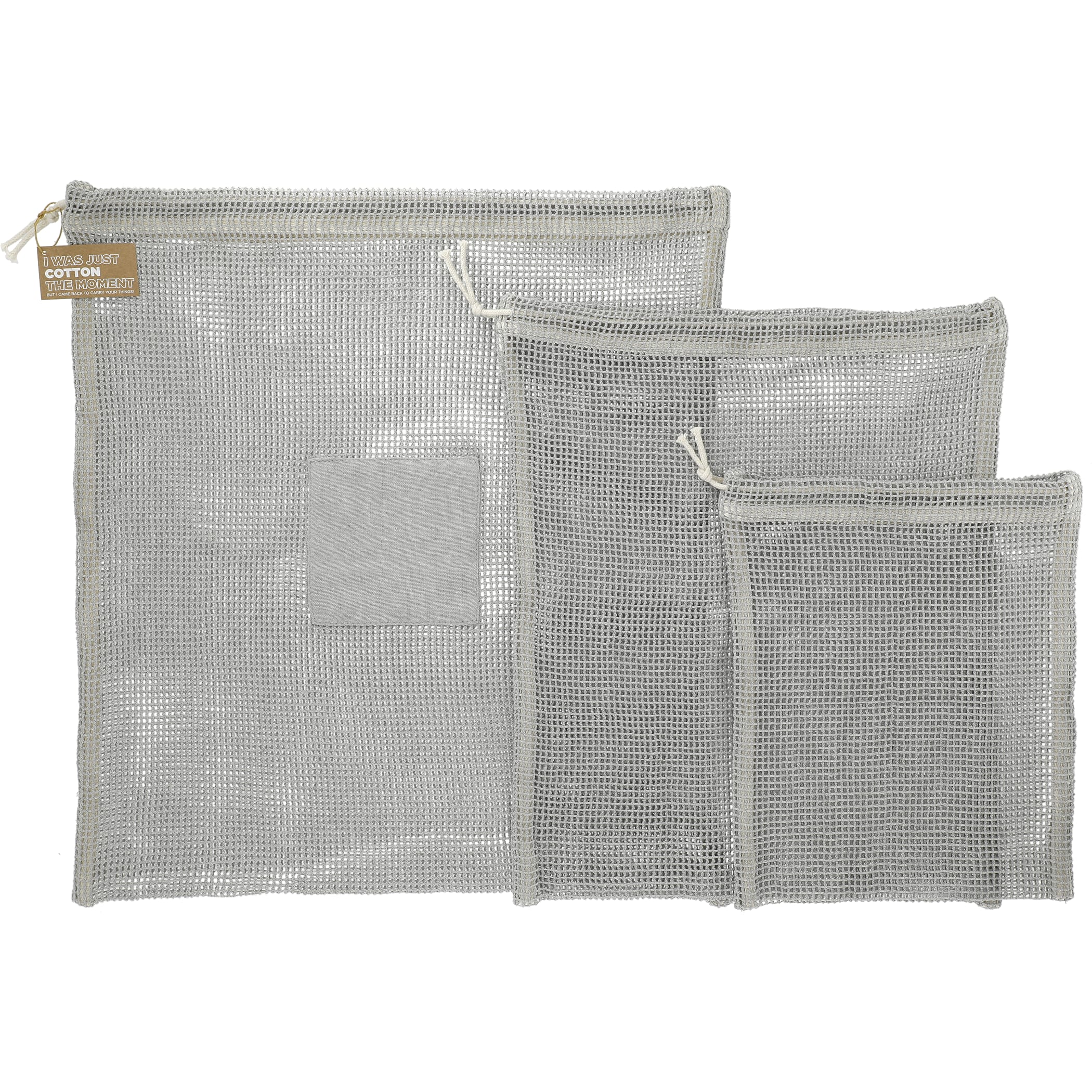 Picture of Recycled Cotton Mesh Cinch Pouch Set