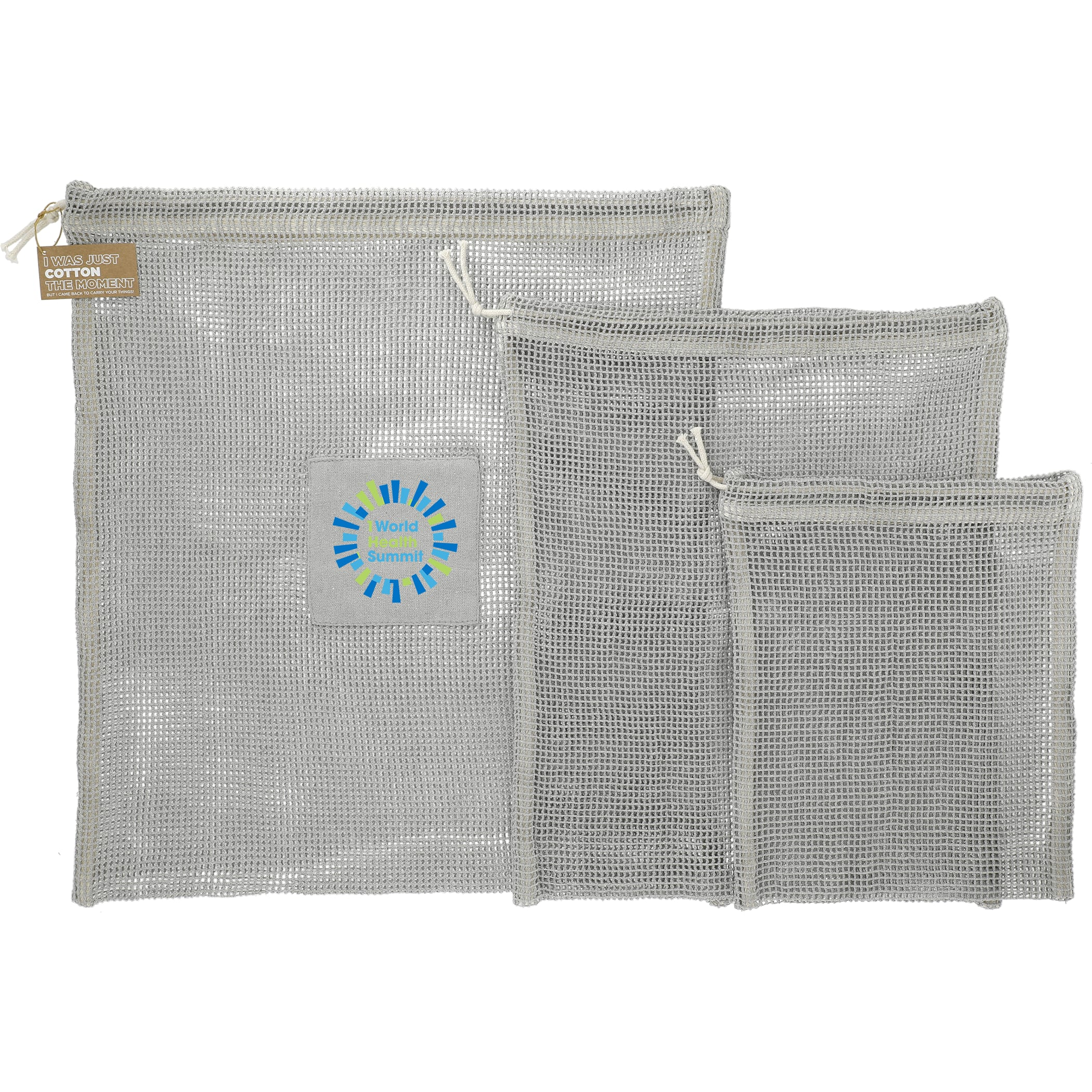 Picture of Recycled Cotton Mesh Cinch Pouch Set