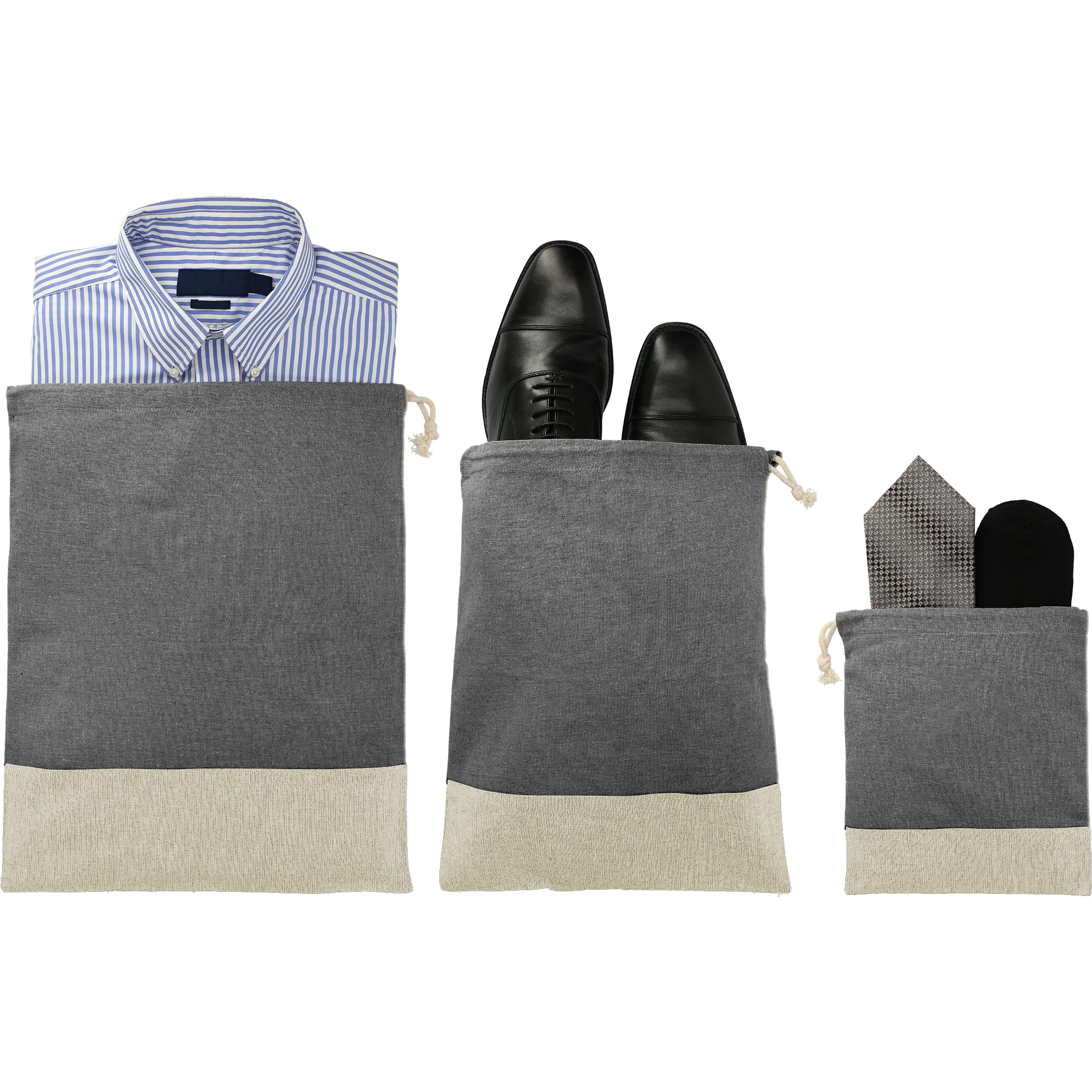 Picture of Split Recycled 3pc Travel Pouch Set