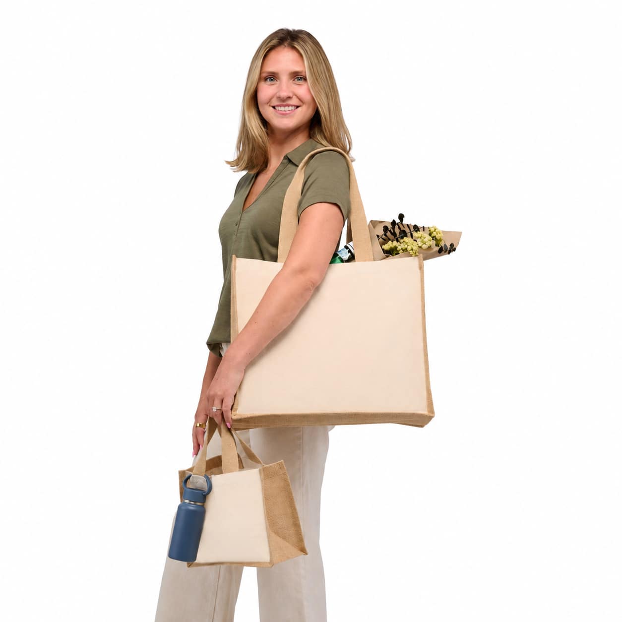 Picture of Sol Recycled Cotton & Jute Shopper Tote