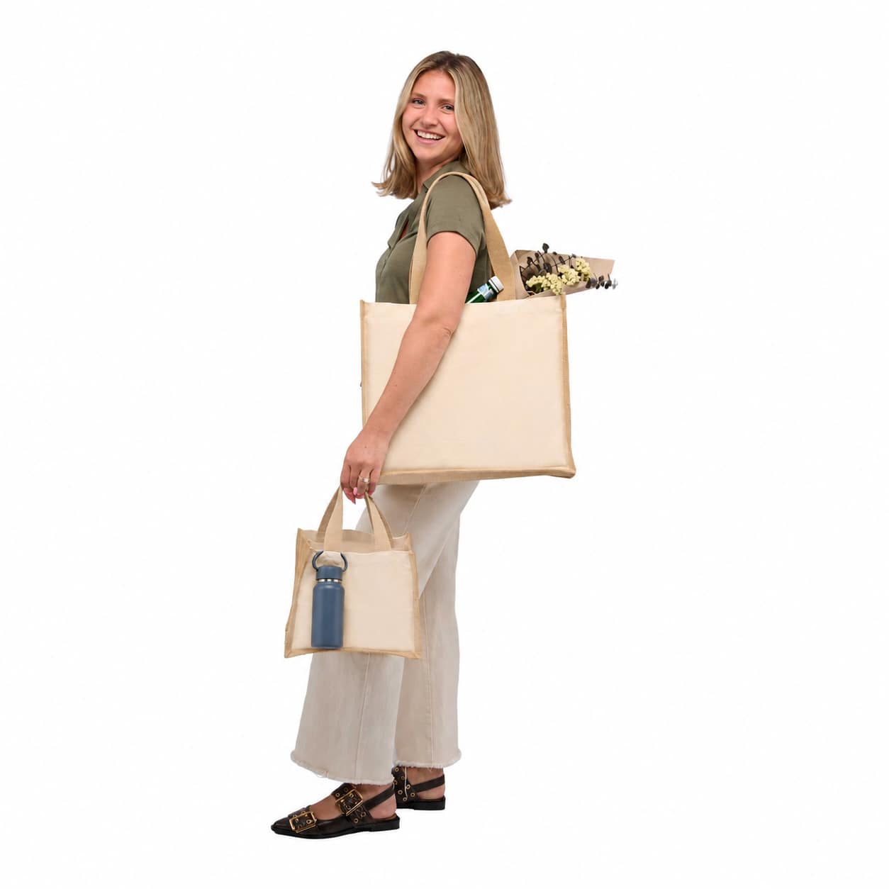 Picture of Sol Recycled Cotton & Jute Shopper Tote
