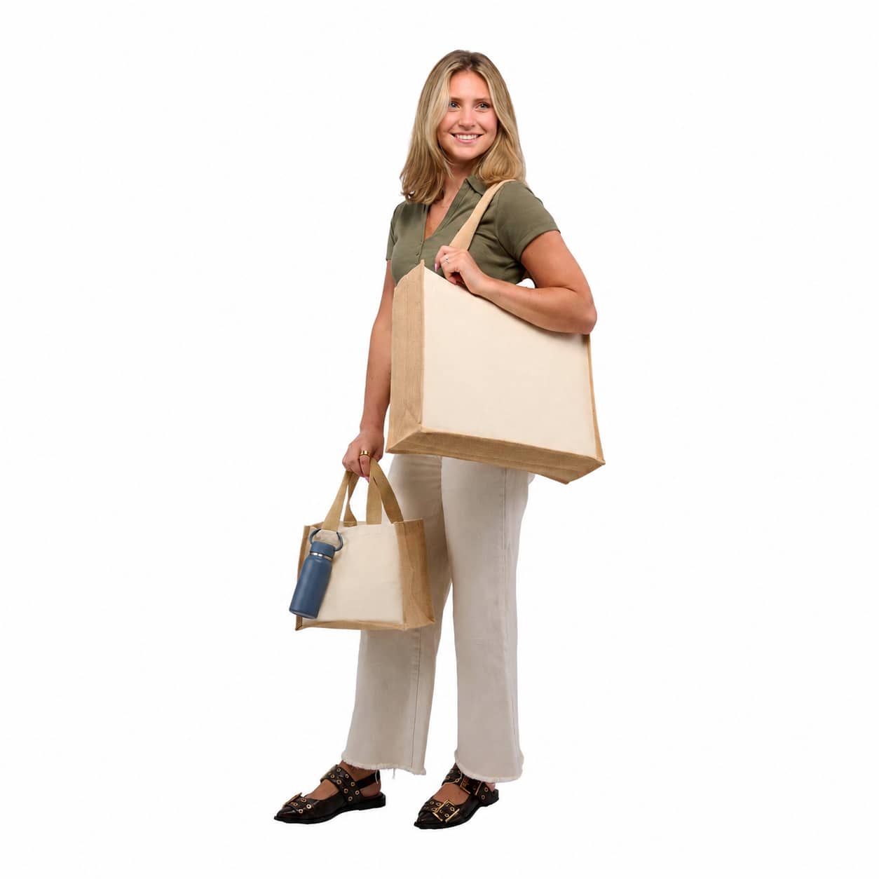 Picture of Sol Recycled Cotton & Jute Shopper Tote