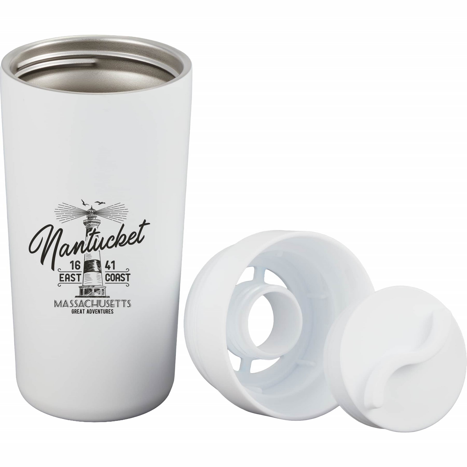 Picture of Maddie Recycled Vacuum Tumbler w/ 360 Lid 16oz