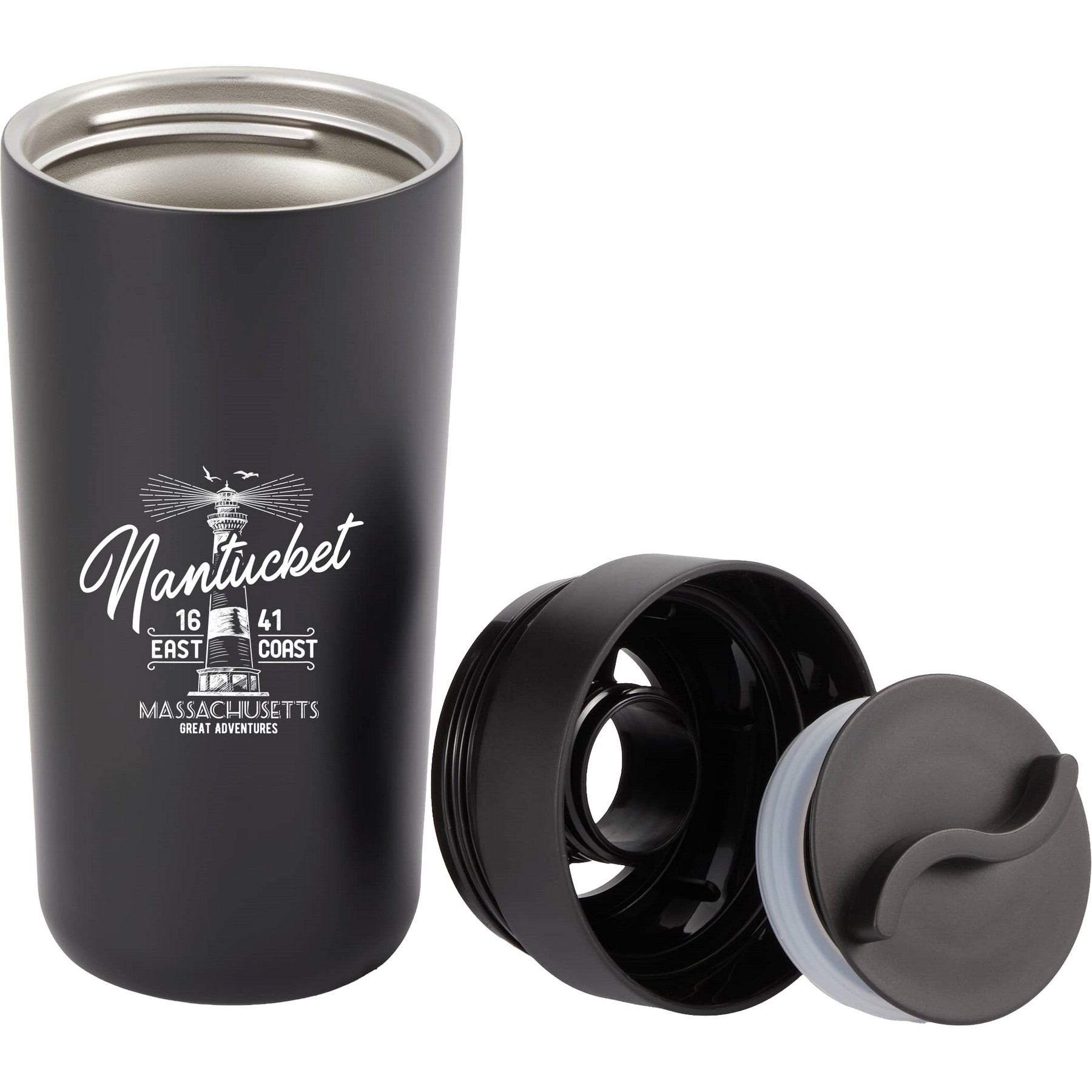 Picture of Maddie Recycled Vacuum Tumbler w/ 360 Lid 16oz
