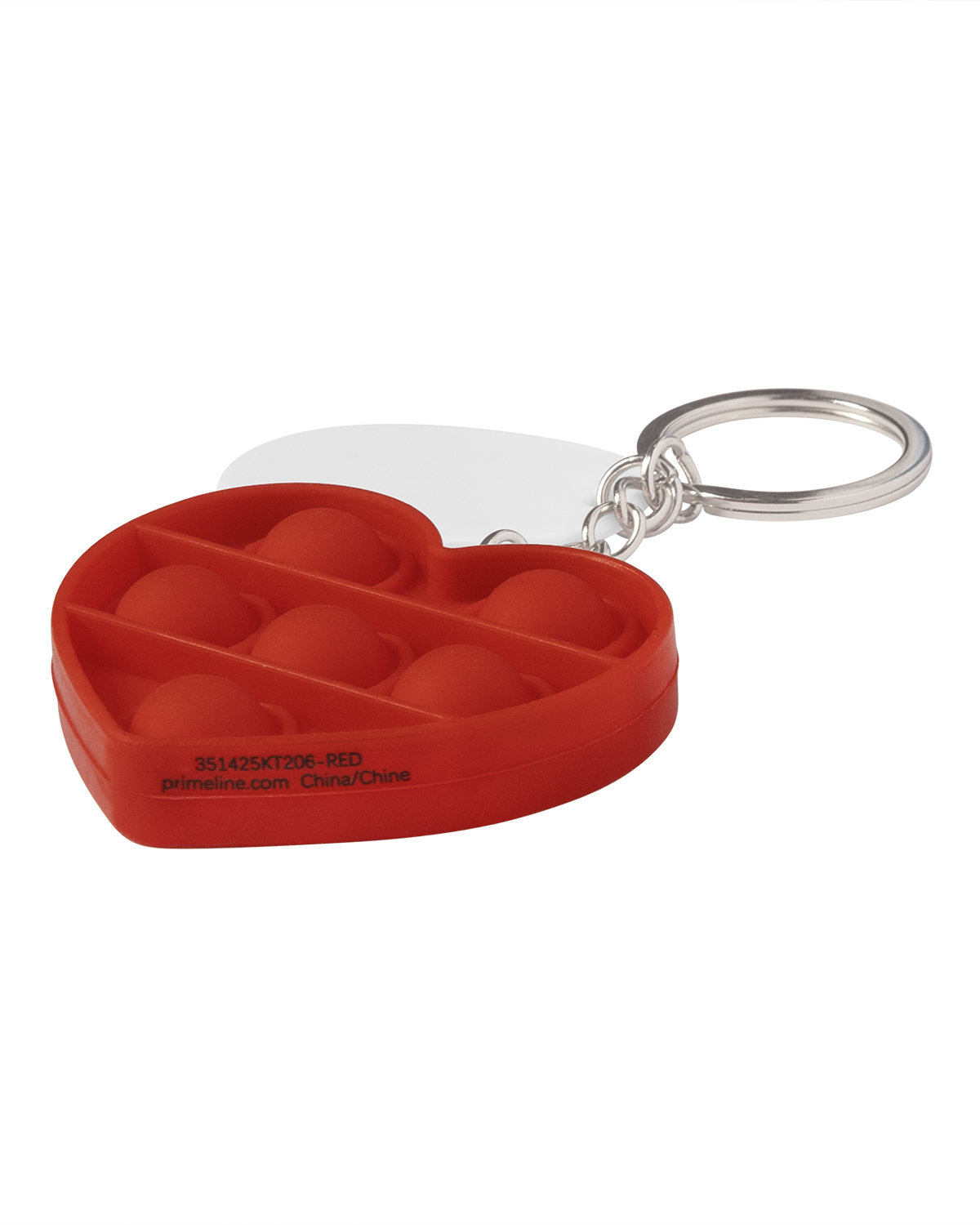 Picture of Push Pop Bubble Heart Fidget Sensory Keychain.