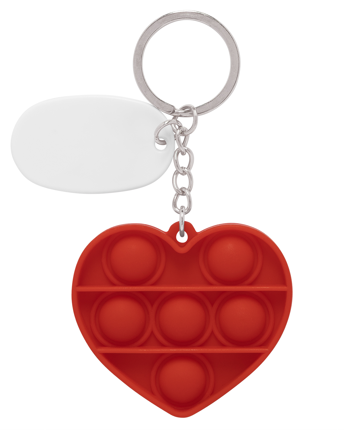 Picture of Push Pop Bubble Heart Fidget Sensory Keychain.