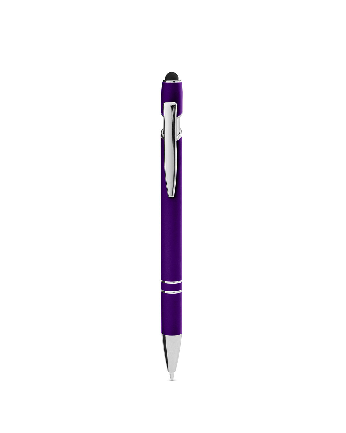 Picture of Rubberized Aluminum Click Stylus Pen.