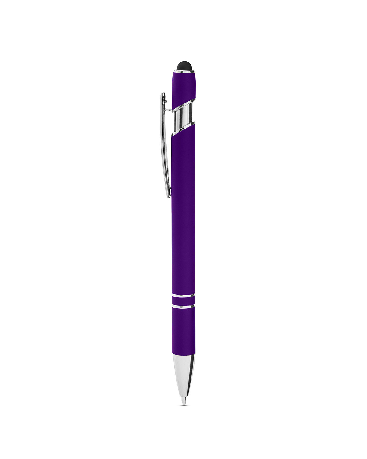 Picture of Rubberized Aluminum Click Stylus Pen.