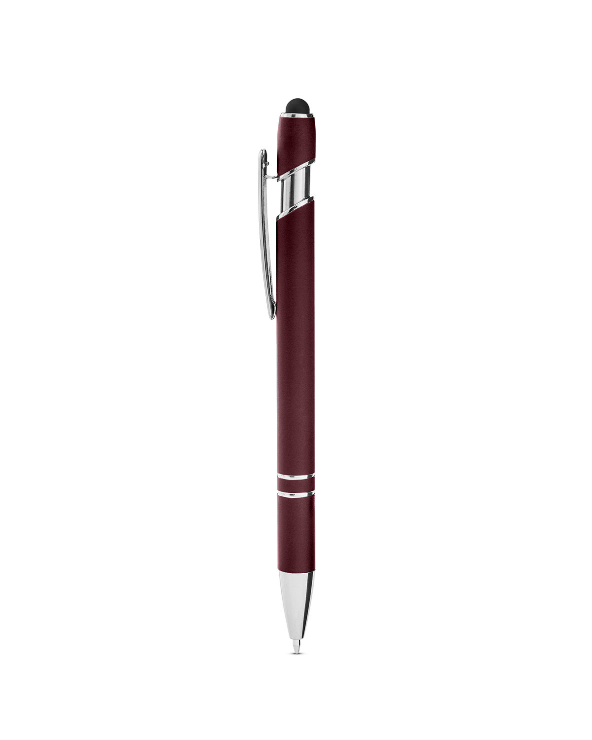 Picture of Rubberized Aluminum Click Stylus Pen.