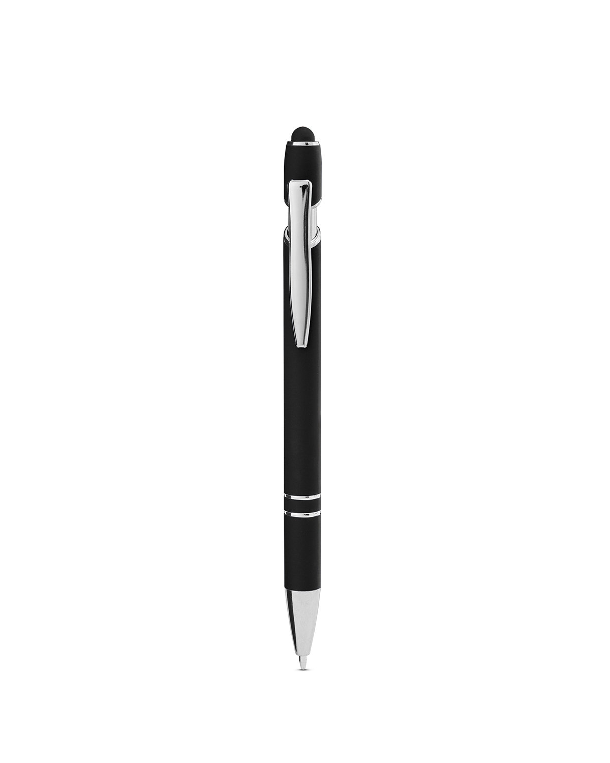 Picture of Rubberized Aluminum Click Stylus Pen.