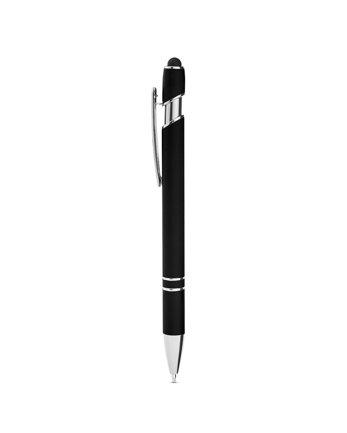 Picture of Rubberized Aluminum Click Stylus Pen.
