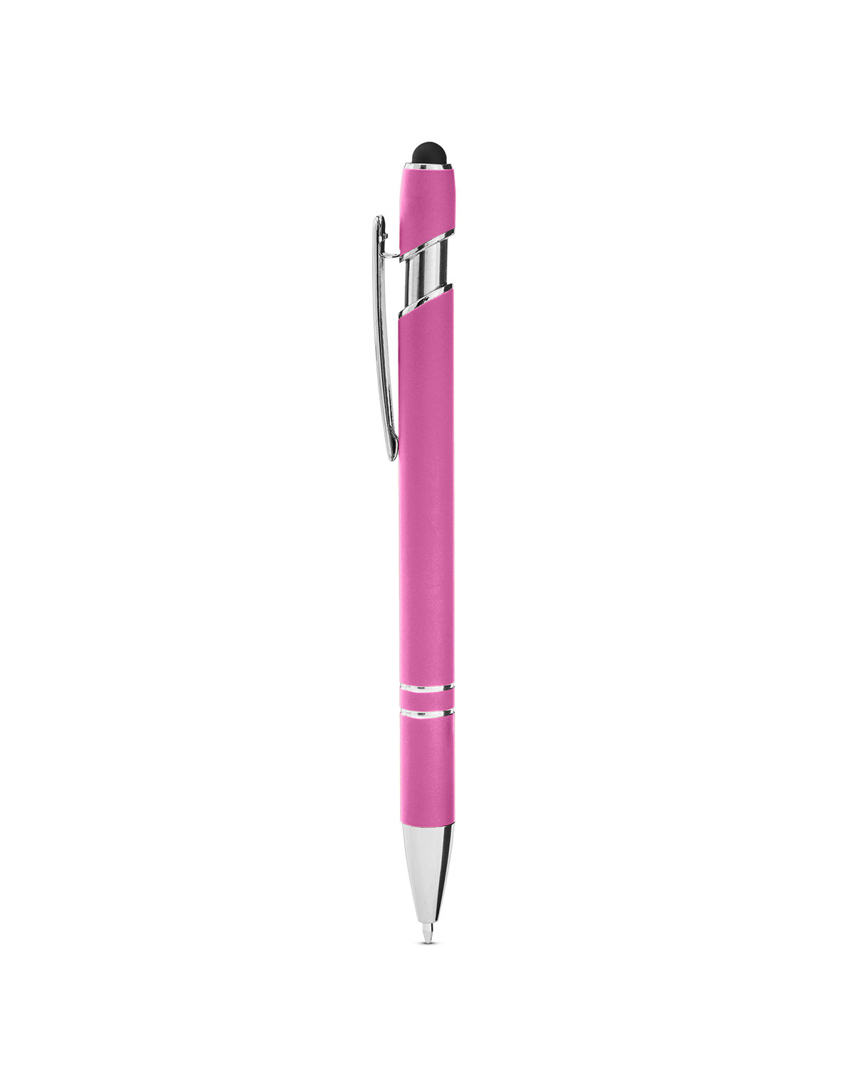Picture of Rubberized Aluminum Click Stylus Pen.