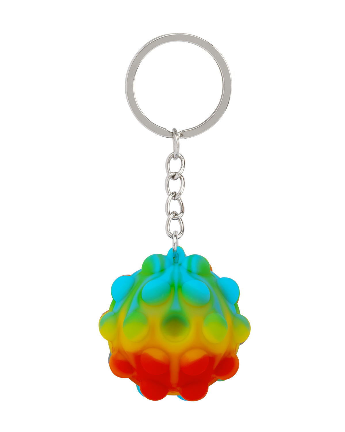 Picture of Recycled Push Pop Bubble Ball Fidget Sensory Keychain.