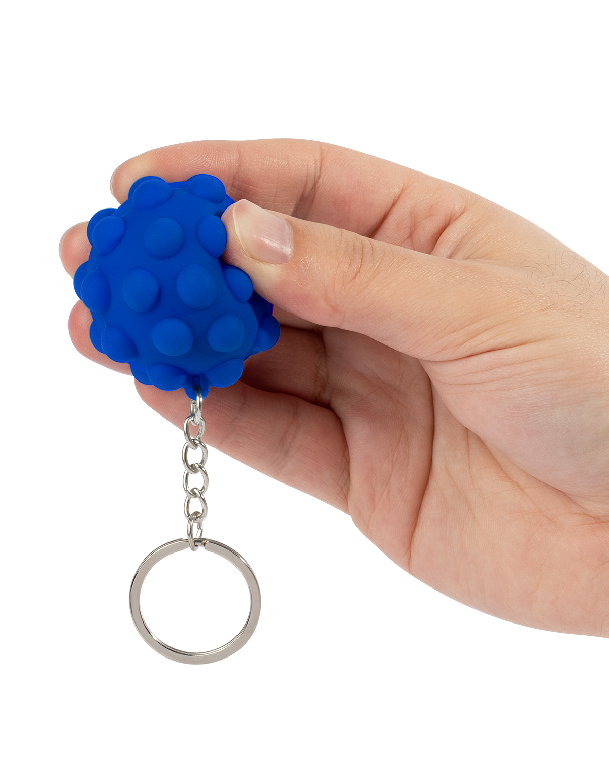 Picture of Recycled Push Pop Bubble Ball Fidget Sensory Keychain.