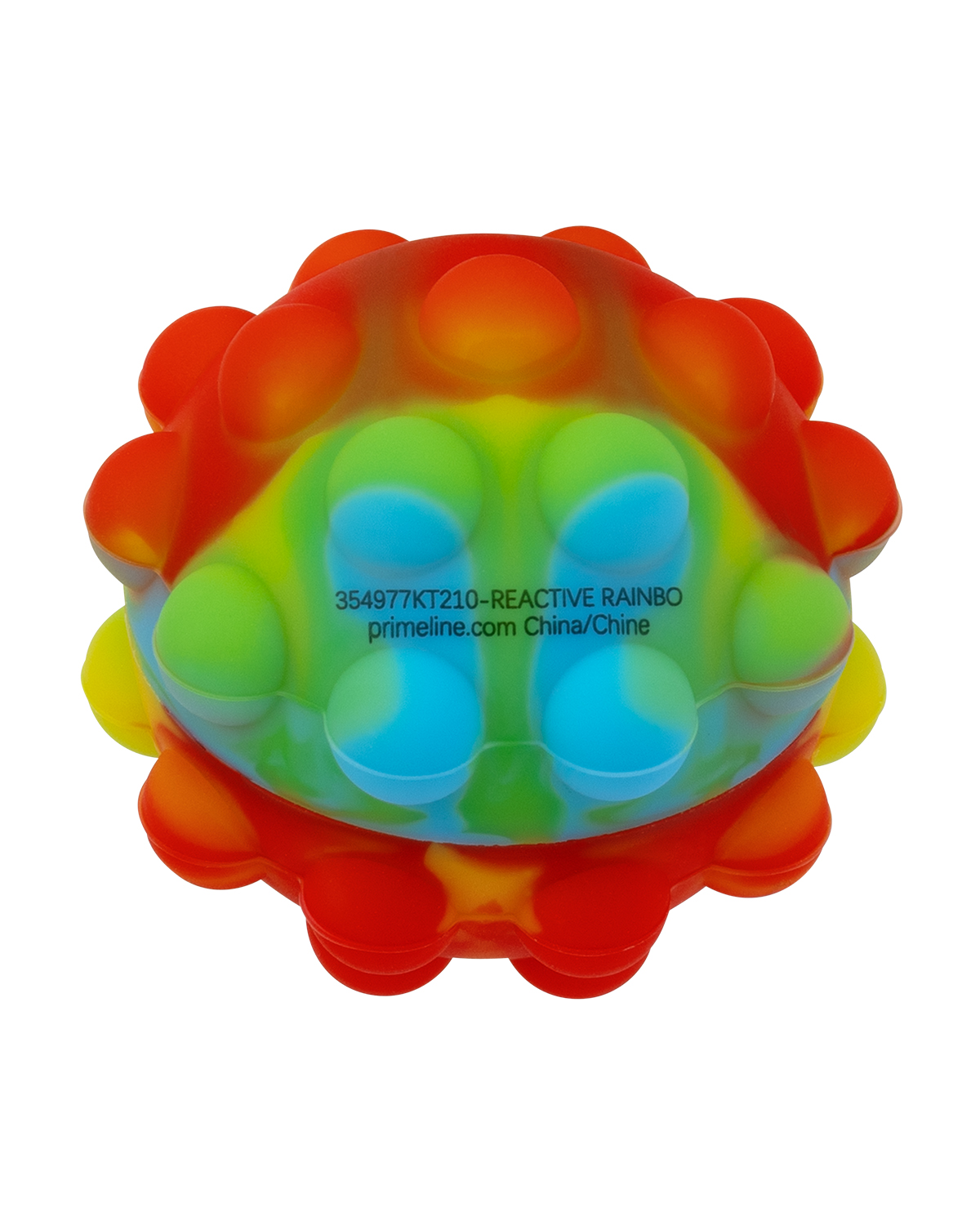 Picture of Recycled Push Pop Bubble Ball Fidget Sensory Keychain.