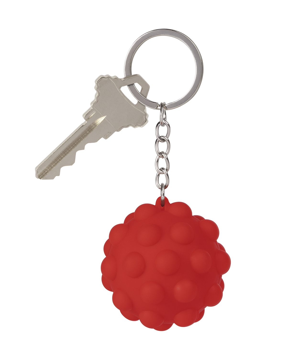 Picture of Recycled Push Pop Bubble Ball Fidget Sensory Keychain.