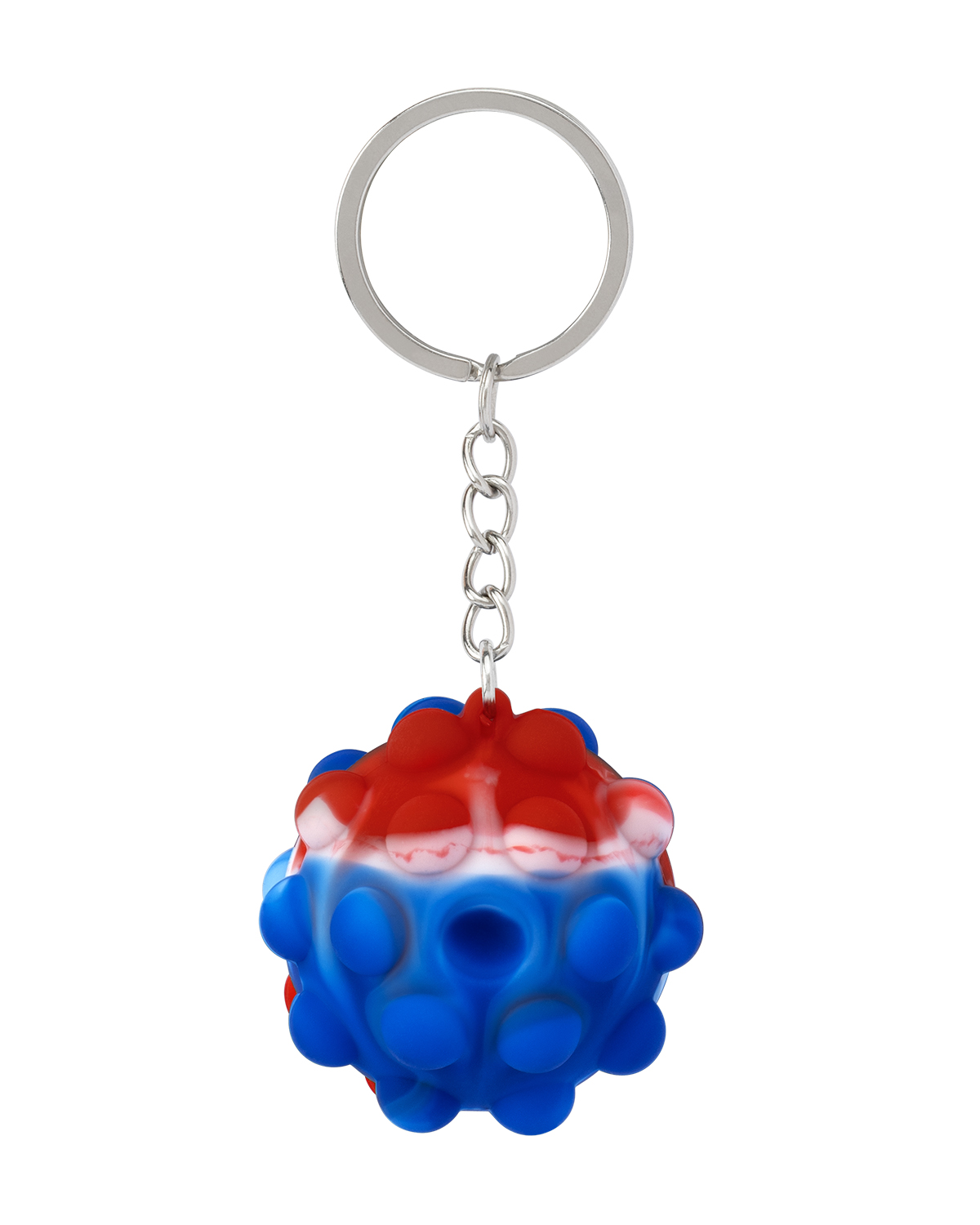 Picture of Recycled Push Pop Bubble Ball Fidget Sensory Keychain.