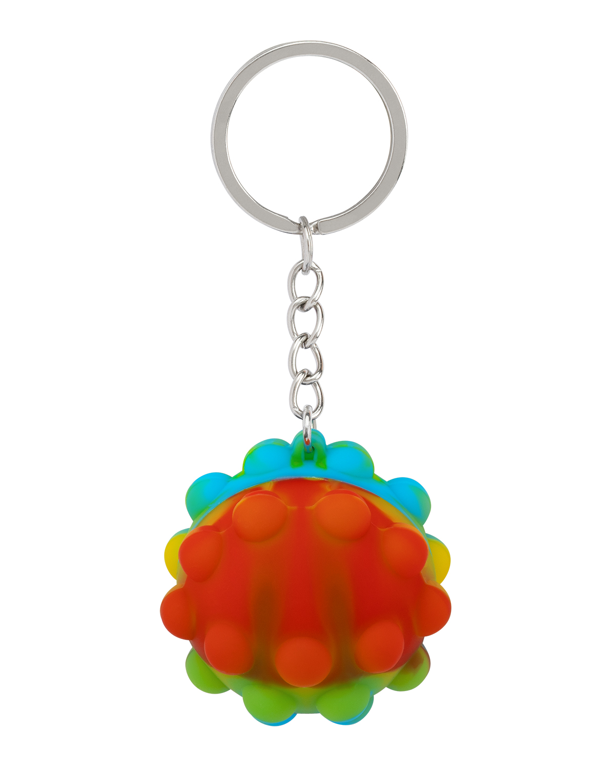 Picture of Recycled Push Pop Bubble Ball Fidget Sensory Keychain.