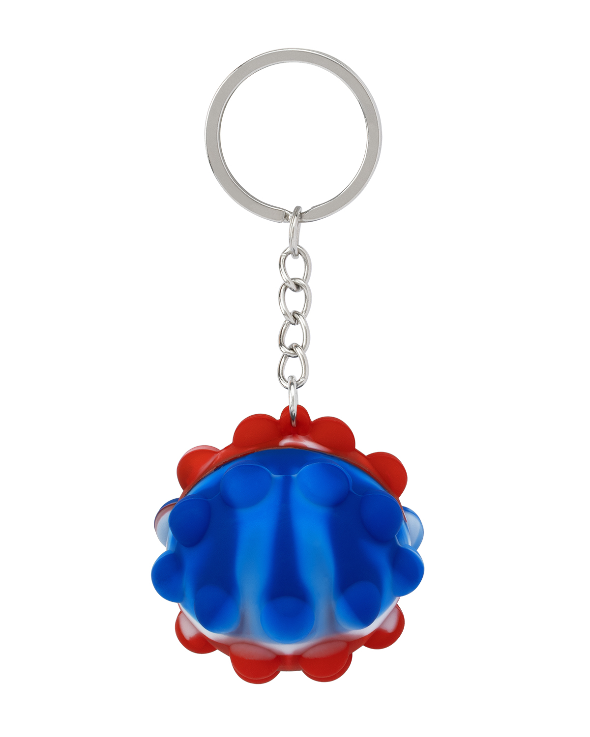 Picture of Recycled Push Pop Bubble Ball Fidget Sensory Keychain.