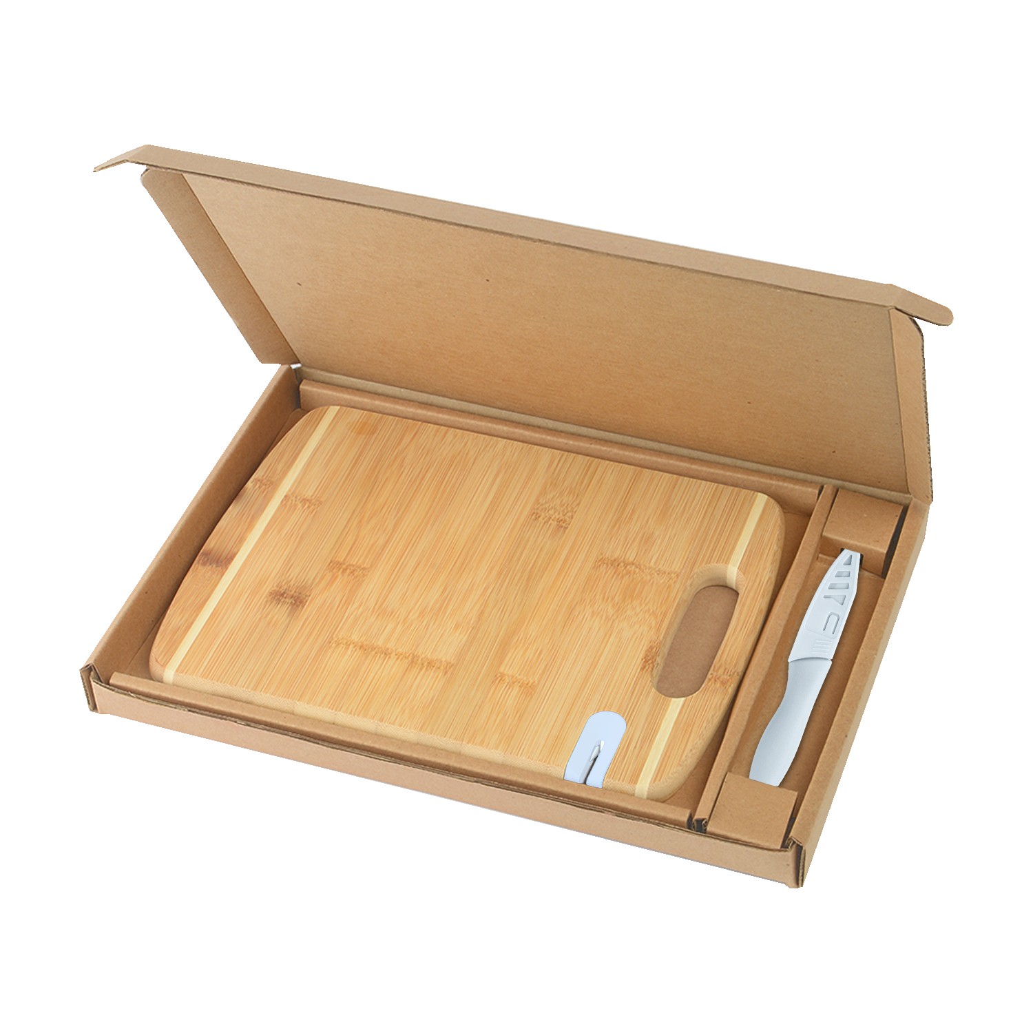 Picture of Bamboo Sharpen-It™ Cutting Board w/Knife Gift Box Set