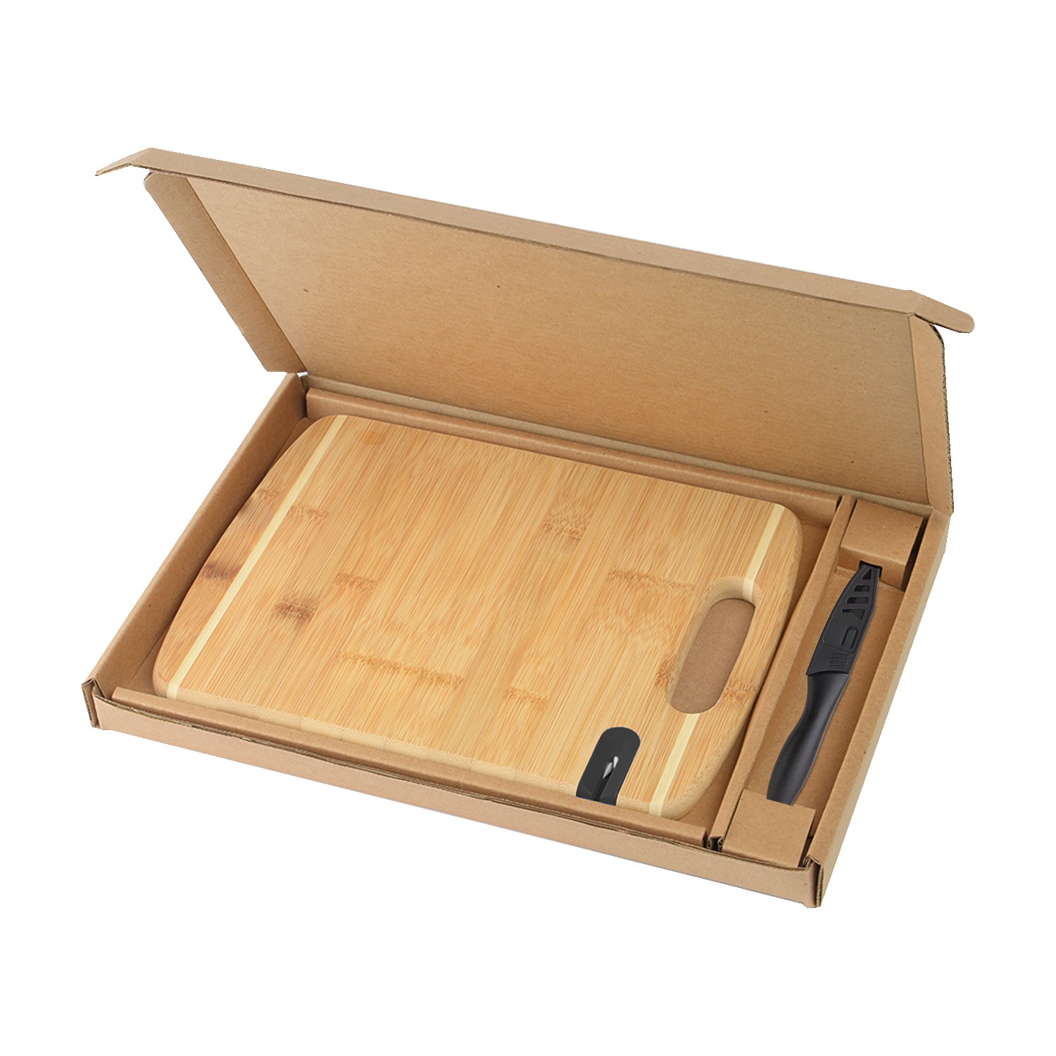 Picture of Bamboo Sharpen-It™ Cutting Board w/Knife Gift Box Set