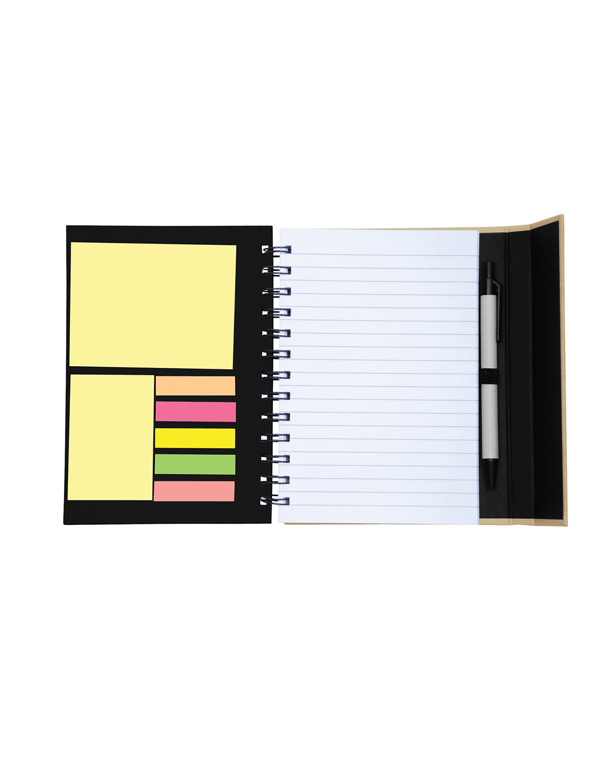 Picture of Spiral Notebook With Sticky Notes & Pen 5.75" x 7.25".