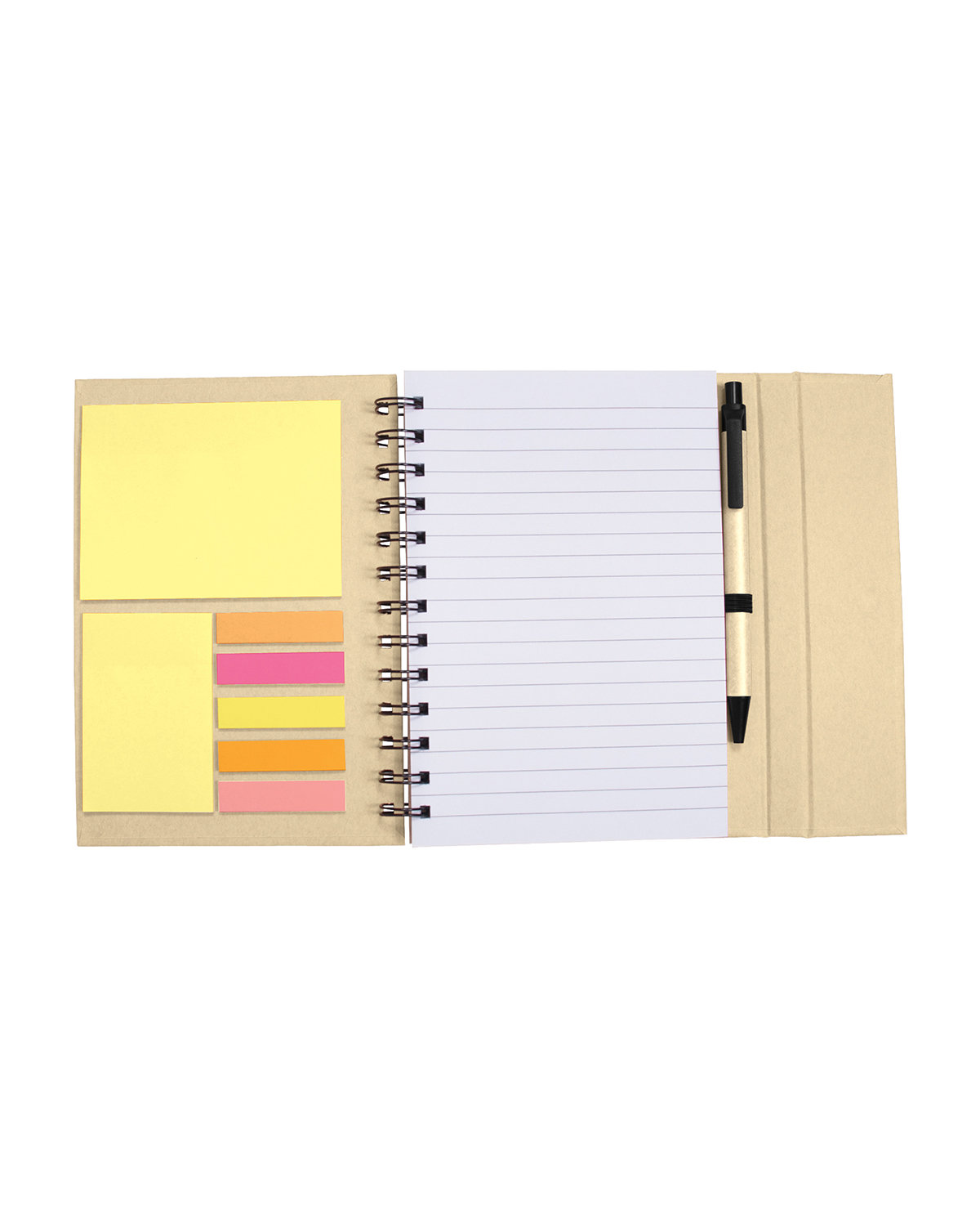 Picture of Spiral Notebook With Sticky Notes & Pen 5.75" x 7.25".