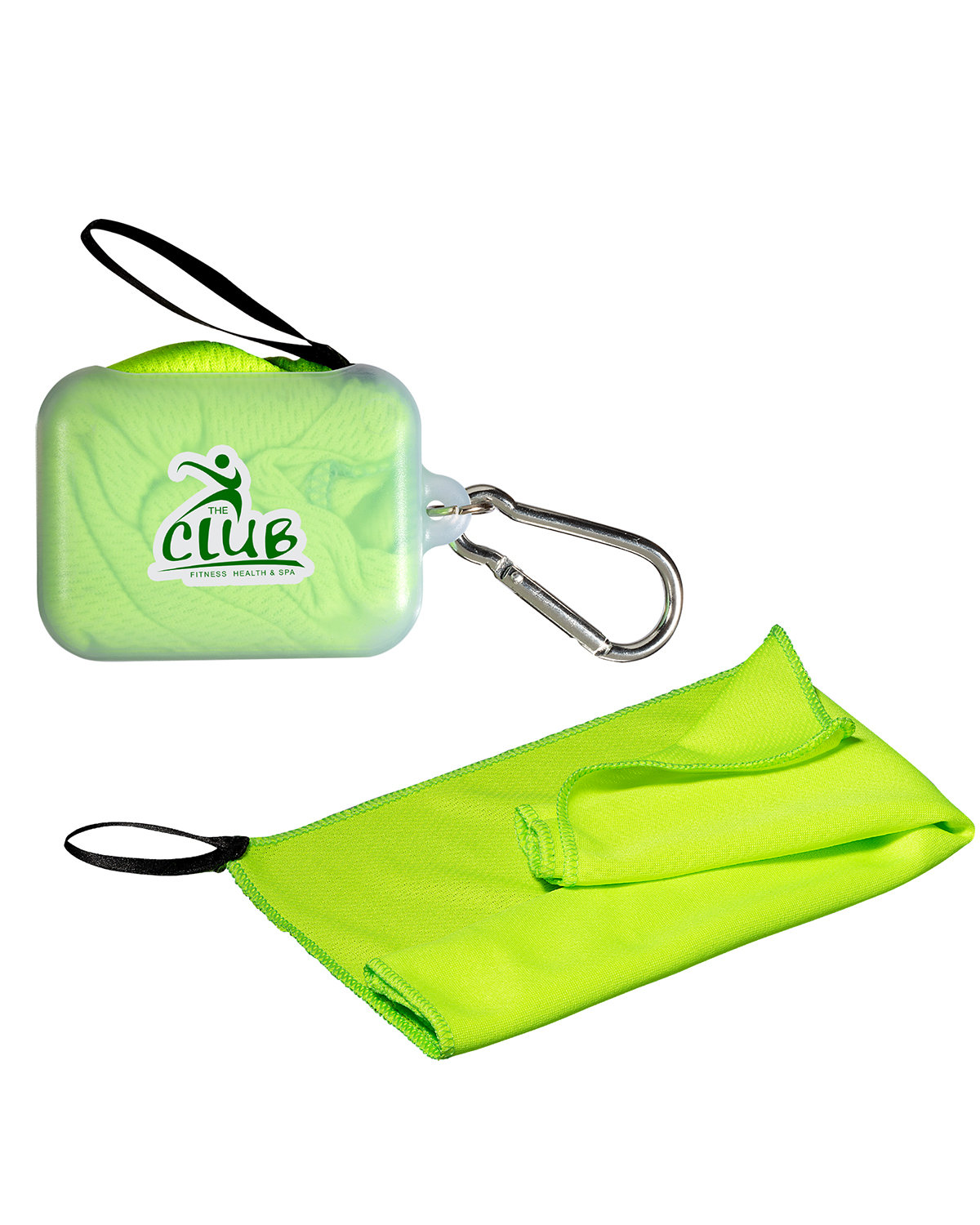 Picture of Cooling Towel In Carabiner Case.