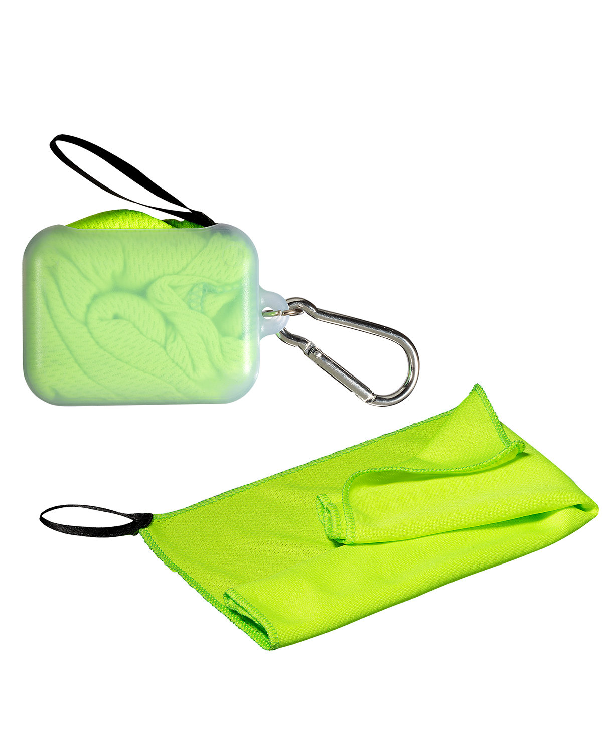 Picture of Cooling Towel In Carabiner Case.