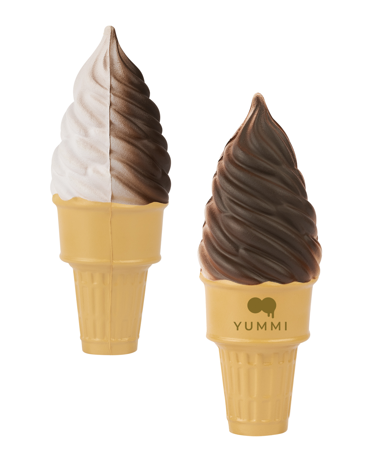 Picture of Soft Serve Ice Cream Cone Shape Stress Ball.