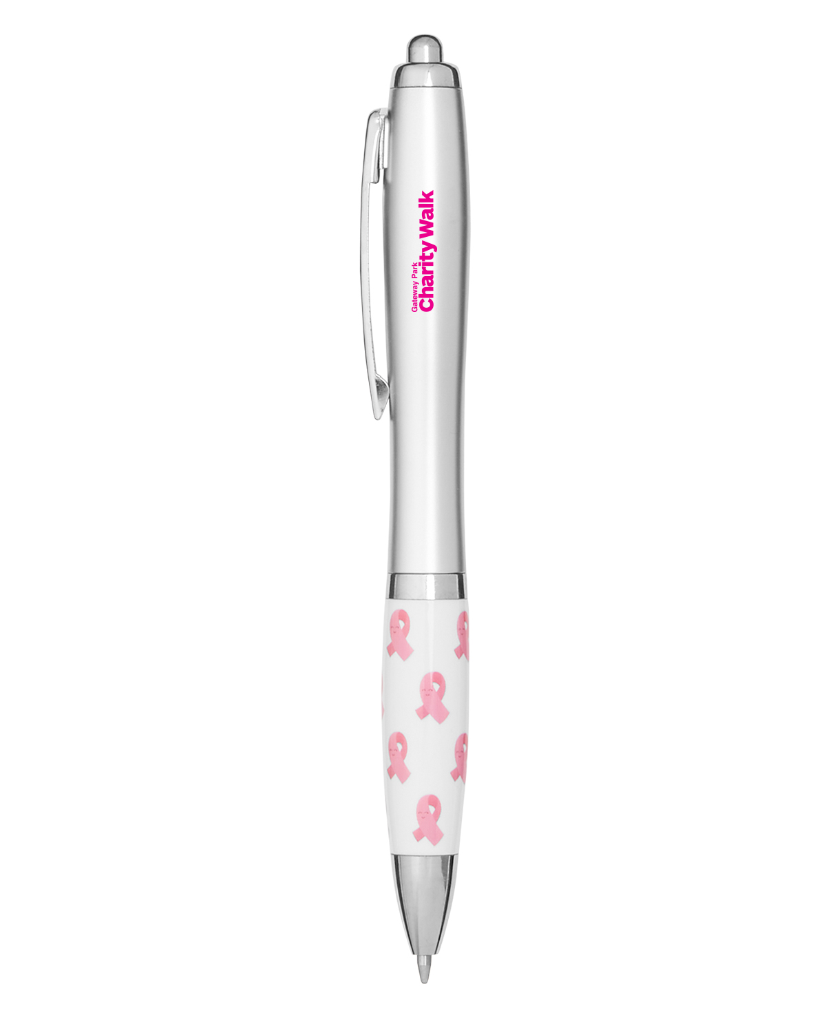 Picture of Breast Cancer Awareness Pink Ribbon Recycled ABS Ballpoint Pen.