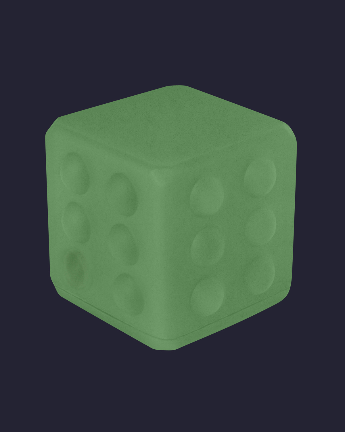 Picture of Glow in the Dark Push Pop Bubble Cube Fidget Sensory Toy.