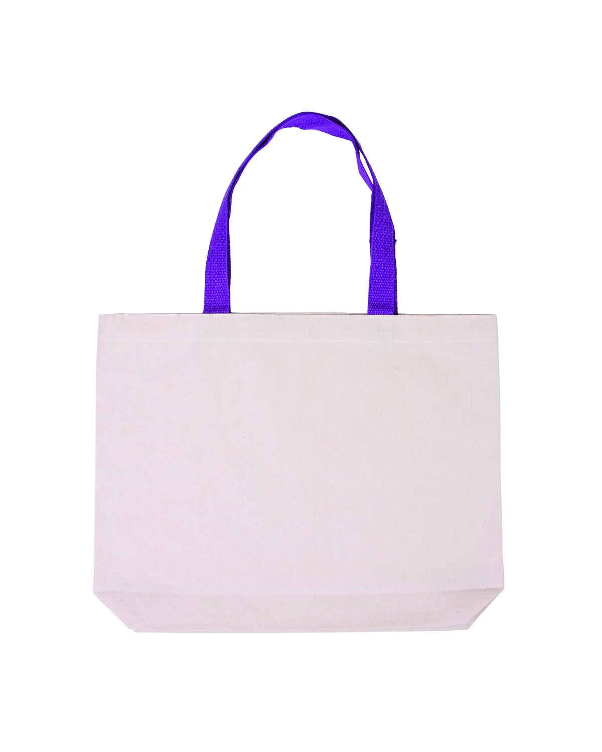 Picture of Cotton Canvas Tote Bag with Color Accents.