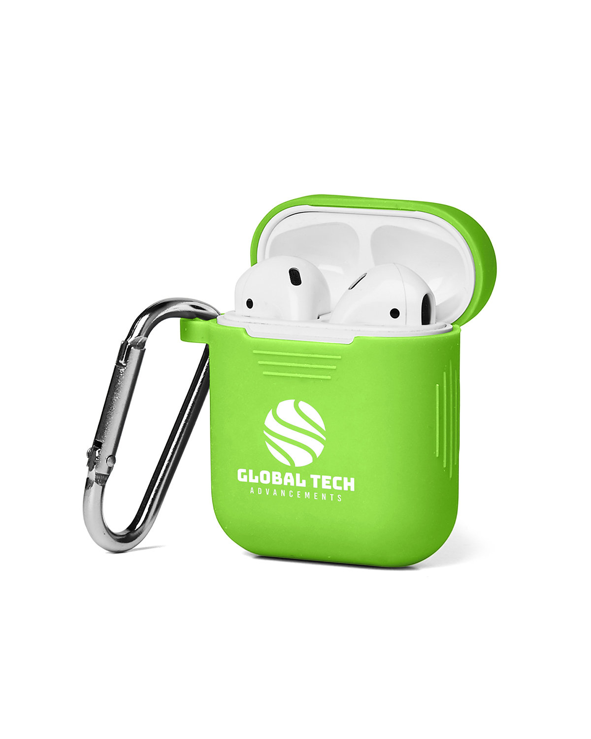 Picture of Silicone Earbud Case with Carabiner.